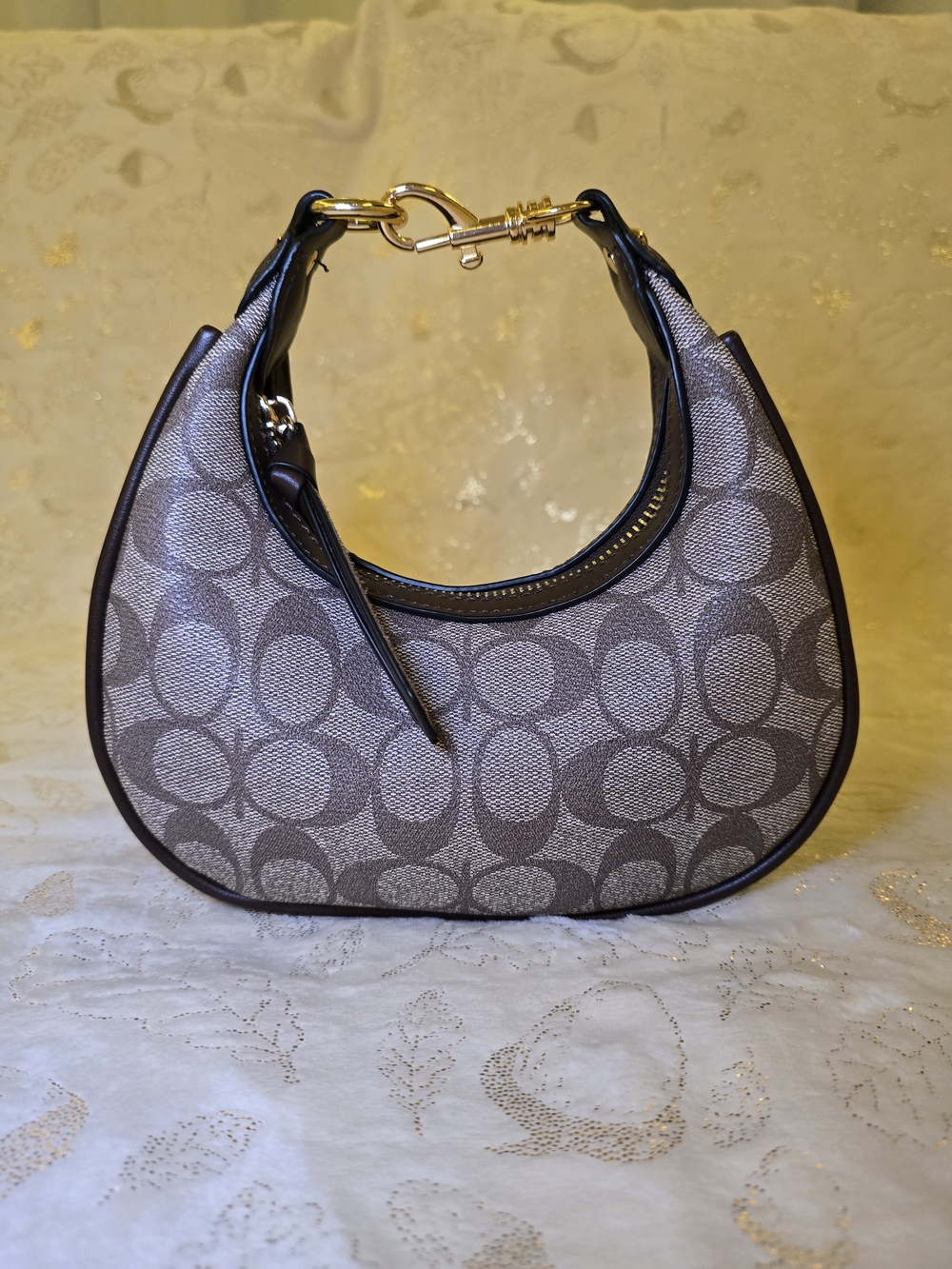 Brown hobo bag